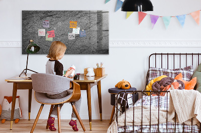 Beschrijfbaar magneetbord van glas met design Vulkanisch gesteente