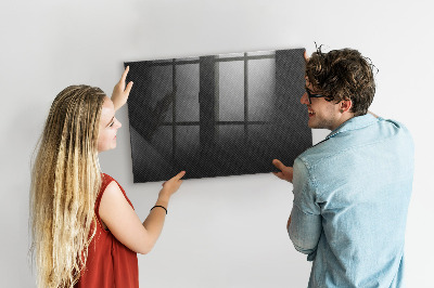 Beschrijfbaar magneetbord van glas met design Donkere abstractie