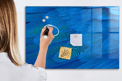 Glazen magneetbord met decoratieve print Vogelveer