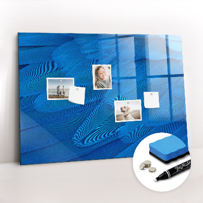 Glazen magneetbord met decoratieve print Vogelveer