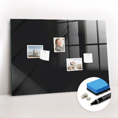 Glazen magneetbord met decoratieve print Donker muurpatroon