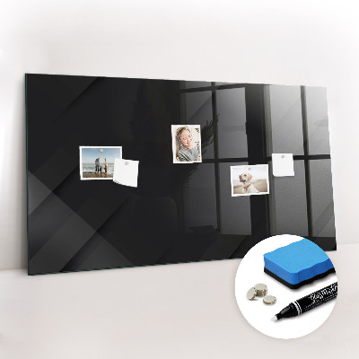Glazen magneetbord met decoratieve print Donker muurpatroon
