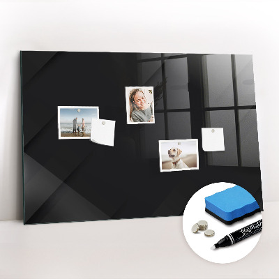 Glazen magneetbord met decoratieve print Donker muurpatroon