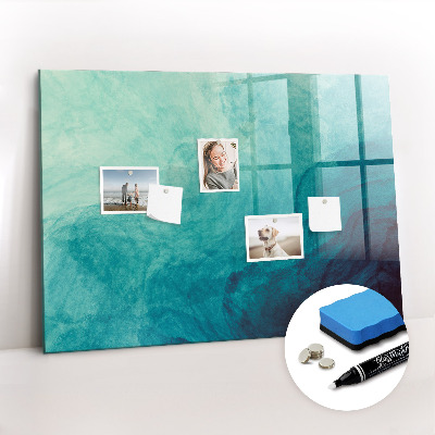 Beschrijfbaar magneetbord van glas met design Abstractiediepte