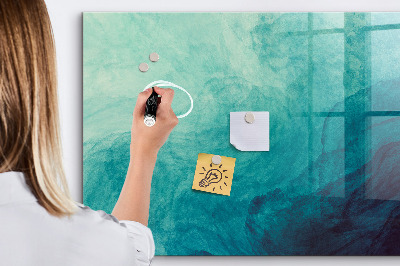 Beschrijfbaar magneetbord van glas met design Abstractiediepte
