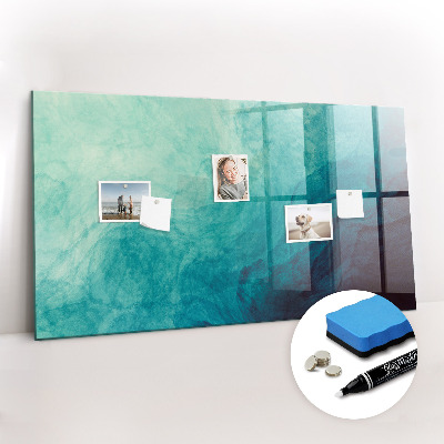 Beschrijfbaar magneetbord van glas met design Abstractiediepte