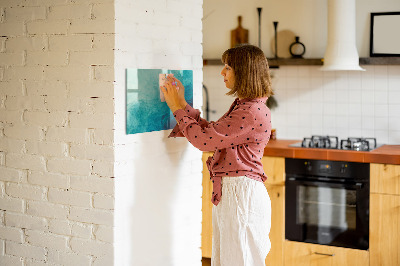 Beschrijfbaar magneetbord van glas met design Abstractiediepte