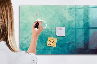 Beschrijfbaar magneetbord van glas met design Abstractiediepte