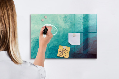 Beschrijfbaar magneetbord van glas met design Abstractiediepte
