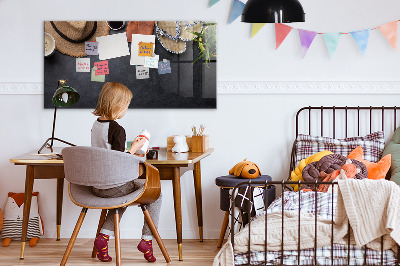 Glazen magneetbord met decoratieve print Vakantie