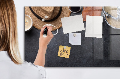 Glazen magneetbord met decoratieve print Vakantie