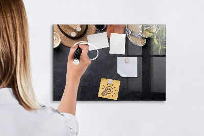 Glazen magneetbord met decoratieve print Vakantie