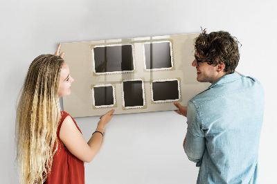 Beschrijfbaar magneetbord van glas met design Retro monturen