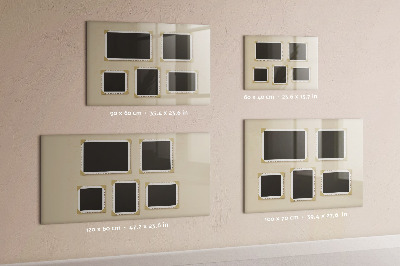 Beschrijfbaar magneetbord van glas met design Retro monturen