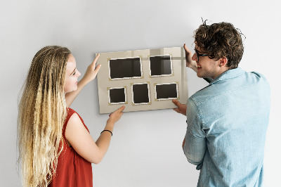 Beschrijfbaar magneetbord van glas met design Retro monturen