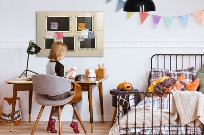 Beschrijfbaar magneetbord van glas met design Retro monturen