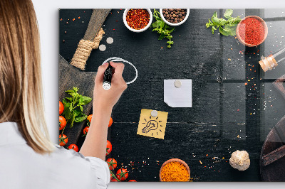 Beschrijfbaar magneetbord van glas met design Keukenaccessoires