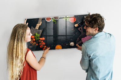 Beschrijfbaar magneetbord van glas met design Keukenaccessoires