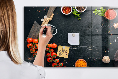 Beschrijfbaar magneetbord van glas met design Keukenaccessoires