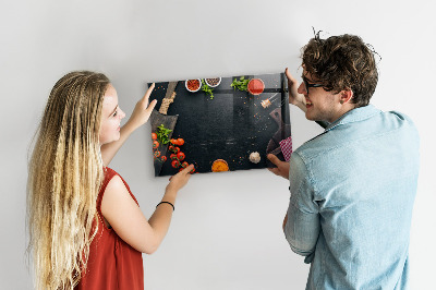 Beschrijfbaar magneetbord van glas met design Keukenaccessoires