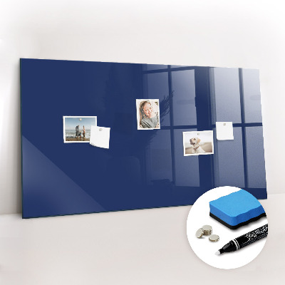 Glazen magneetbord met decoratieve print Marineblauwe kleur