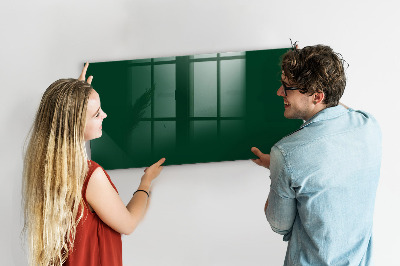 Beschrijfbaar magneetbord van glas met design Kleur: flessengroen