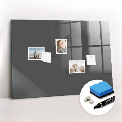 Glazen magneetbord met decoratieve print Grijze kleur