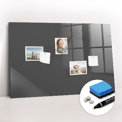 Glazen magneetbord met decoratieve print Grijze kleur