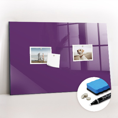 Beschrijfbaar magneetbord van glas met design Violet