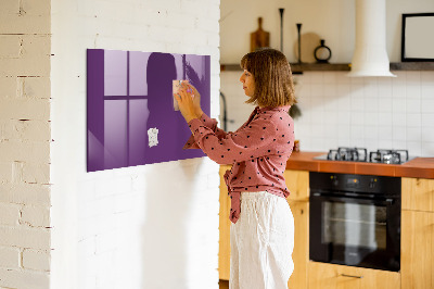 Beschrijfbaar magneetbord van glas met design Violet