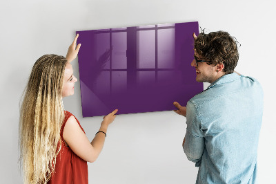 Beschrijfbaar magneetbord van glas met design Violet