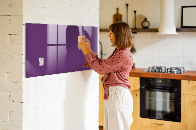 Beschrijfbaar magneetbord van glas met design Violet