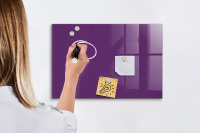 Beschrijfbaar magneetbord van glas met design Violet