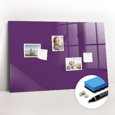 Beschrijfbaar magneetbord van glas met design Violet
