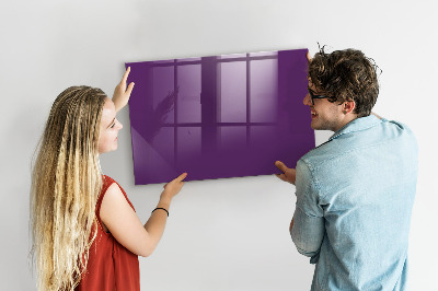Beschrijfbaar magneetbord van glas met design Violet