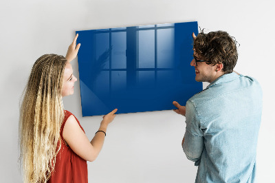 Beschrijfbaar magneetbord van glas met design Blauwe kleur