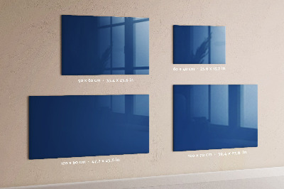 Beschrijfbaar magneetbord van glas met design Blauwe kleur