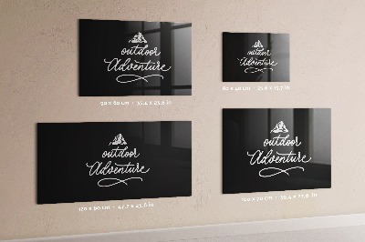 Glazen magneetbord met decoratieve print Buitenavontuur