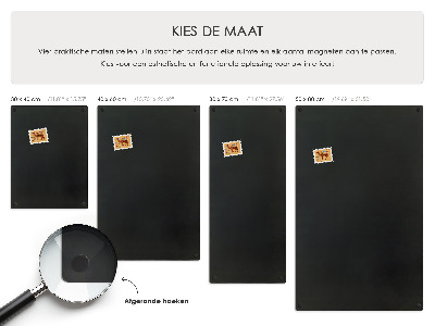 Magnetisch bord voor de muur 40x60