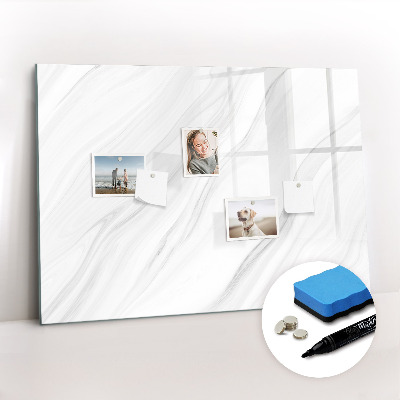 Beschrijfbaar magneetbord van glas met design Decoratief marmer