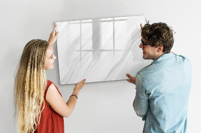 Beschrijfbaar magneetbord van glas met design Decoratief marmer