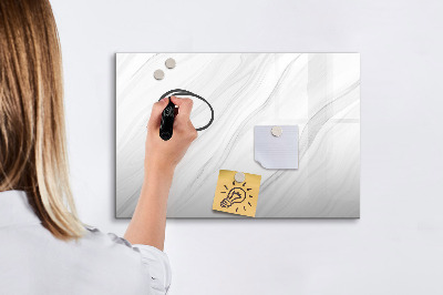 Beschrijfbaar magneetbord van glas met design Decoratief marmer