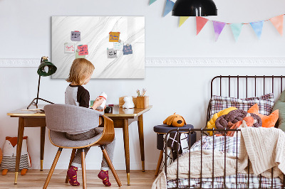 Beschrijfbaar magneetbord van glas met design Decoratief marmer