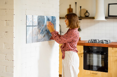 Beschrijfbaar magneetbord van glas met design Marmerpatroon