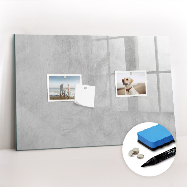 Uitwisbaar glazen planbord met magnetische functie Stenen muur