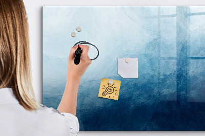 Magnetisch planbord voor de muur van bedrukt glas Abstract water