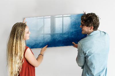 Magnetisch planbord voor de muur van bedrukt glas Abstract water