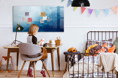 Magnetisch planbord voor de muur van bedrukt glas Abstract water