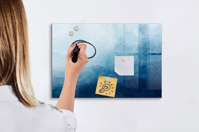 Magnetisch planbord voor de muur van bedrukt glas Abstract water