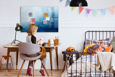 Magnetisch planbord voor de muur van bedrukt glas Abstract water